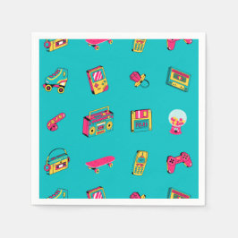 Napkins - tema för roligt-retro-party i 90-ikonen pappersservett
