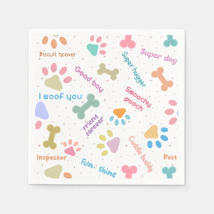 Napkins toppen hund party pappersservett