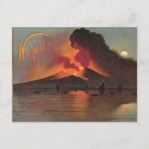 Naples, 1908, Vesuvius och fjärden av Naples Vykort