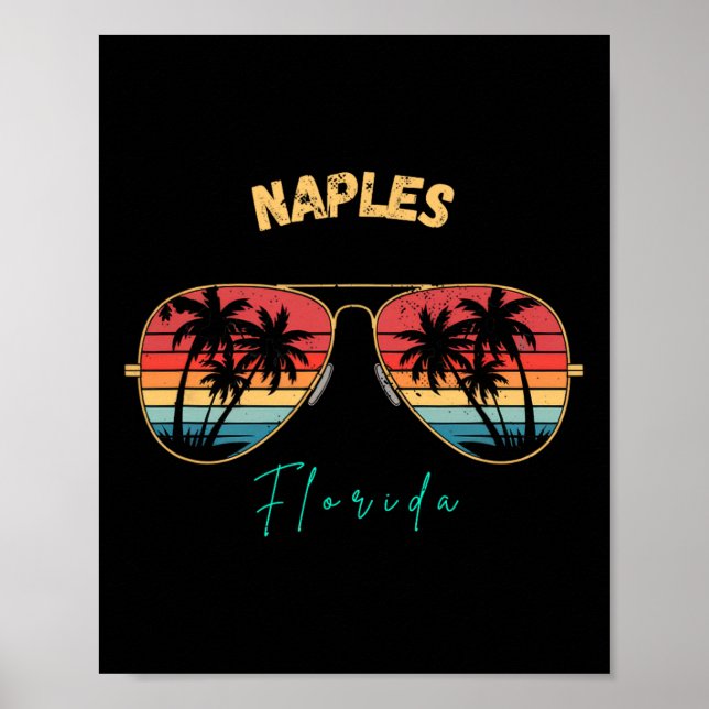 Naples Beach Florida Souvenir Bräda  Poster (Framsidan)