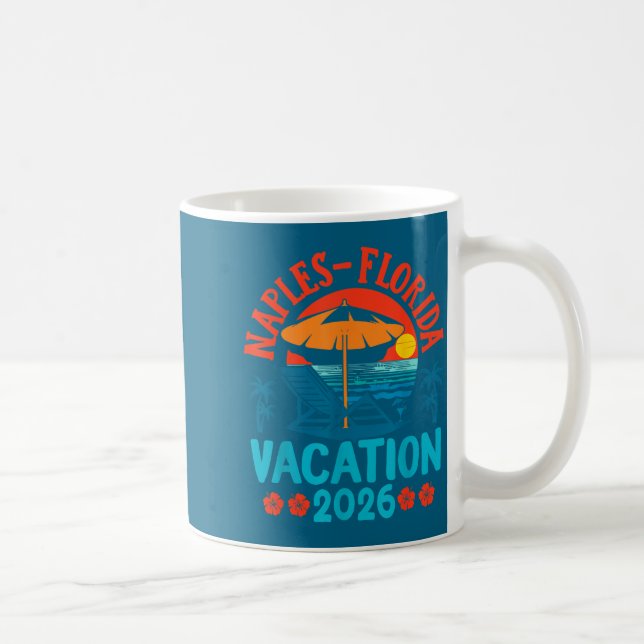 Naples Florida 2026 Familjesemester Strand Sommar  Kaffemugg (Höger)