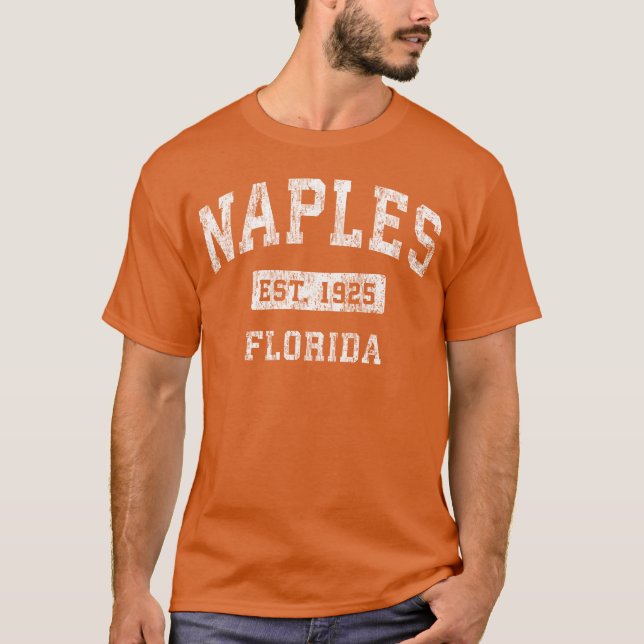 Naples Florida Fl Etablerad Sport present T Shirt (Framsida)