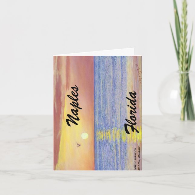 NAPLES, FLORIDA FOLKKORT ANTECKNINGSKORT (Framsida)