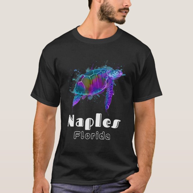 Naples Florida Havssköldpadda Naples T Shirt (Framsida)