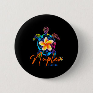 Naples Florida Havssköldpadda Tie Dye Tropisk Seme Knapp