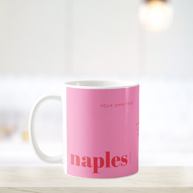Naples Florida rosa modern Kaffemugg (Skapare uppladdad)