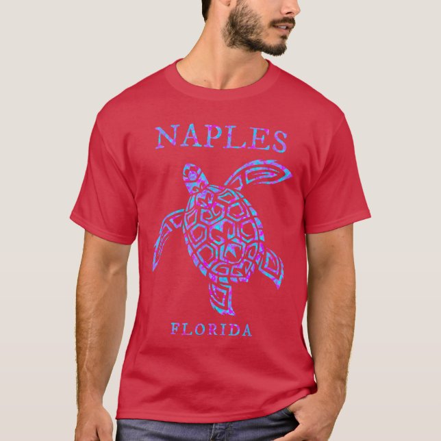 Naples Florida Sea Turtle Vacation Souvenir Boys G T Shirt (Framsida)