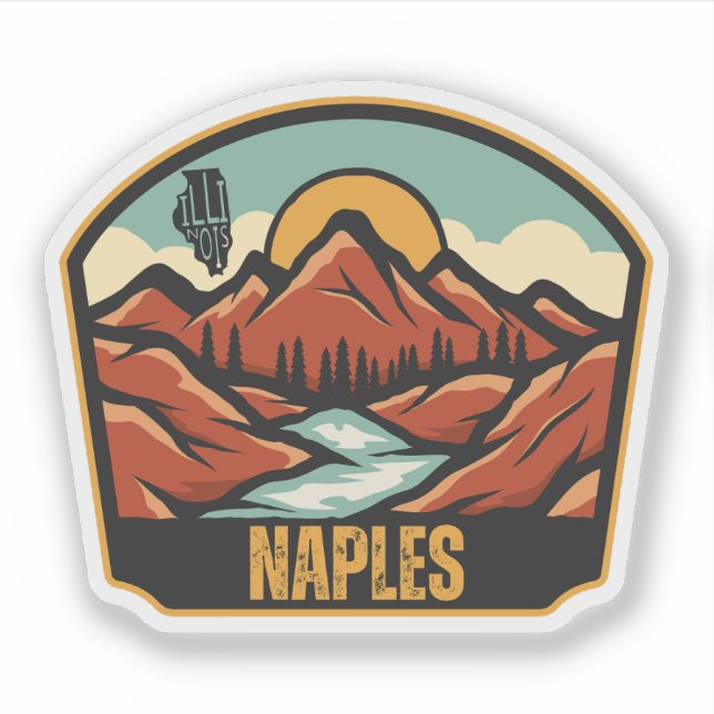 Naples, Illinois  Klistermärken (Framsida)