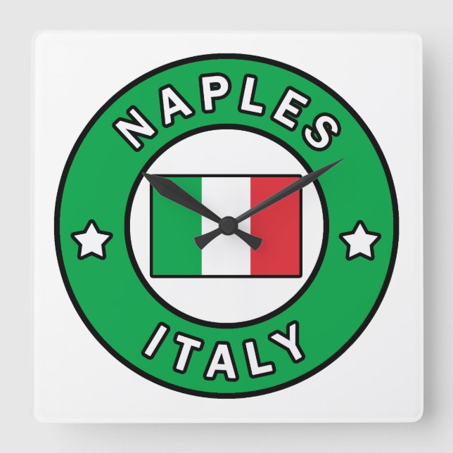Naples italien fyrkantig klocka (Framsida)