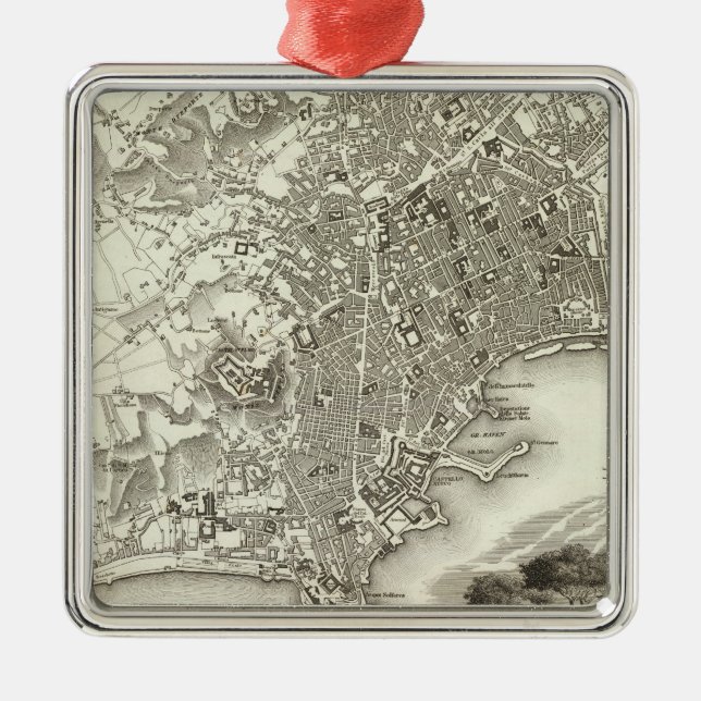 Naples italien julgransprydnad metall (Framsidan)