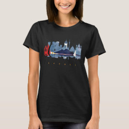 Naples Italien vik Scenisk Blå Resa T-Shirt