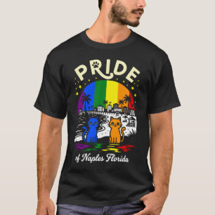 Naples stads stolthet Florida Katter Regnbågsflagg T Shirt
