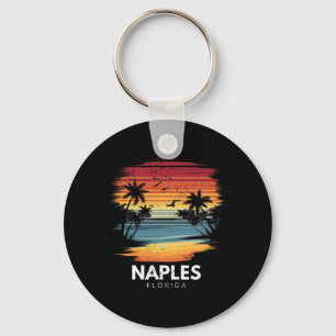 Naples Strand Florida Surfbräda Surfing Vintage Nyckelring