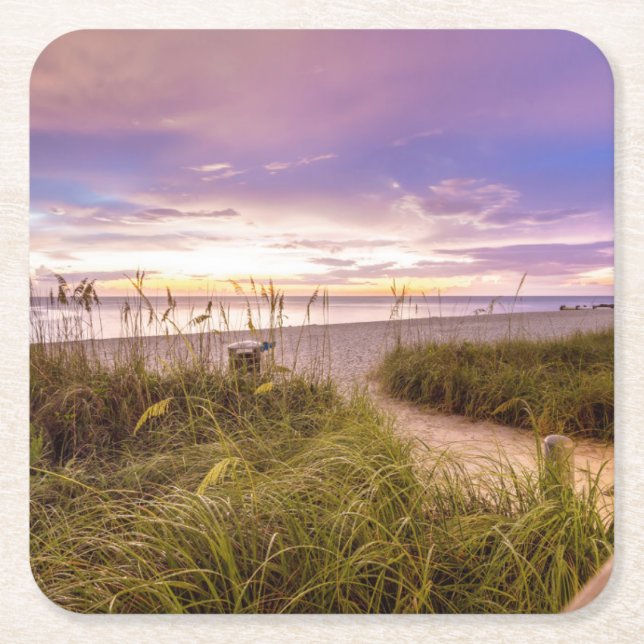 Naples strand Florida Underlägg Papper Kvadrat (Framsidan)