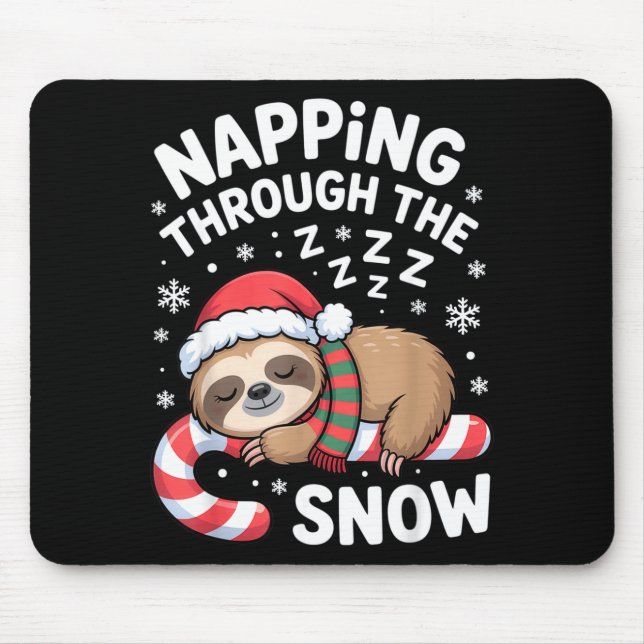 Napng Through The Snow Funny Sloth Candy Cane Xmas Musmatta (Framsidan)