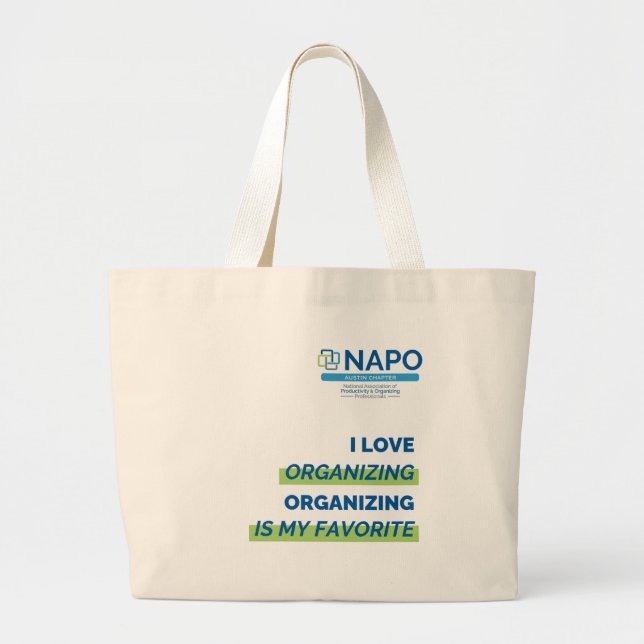 NAPO Austin - I Kärlek organiserar Tote Bag Jumbo Tygkasse (Framsidan)