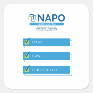 NAPO Austin... Jag såg dekal Fyrkantigt Klistermärke