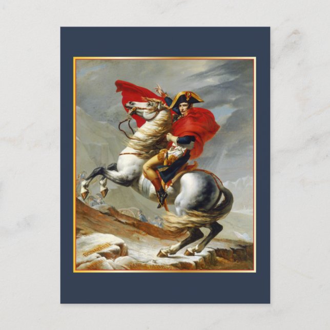 Napolean Bonaparte av Jacques Louis David Vykort (Framsida)
