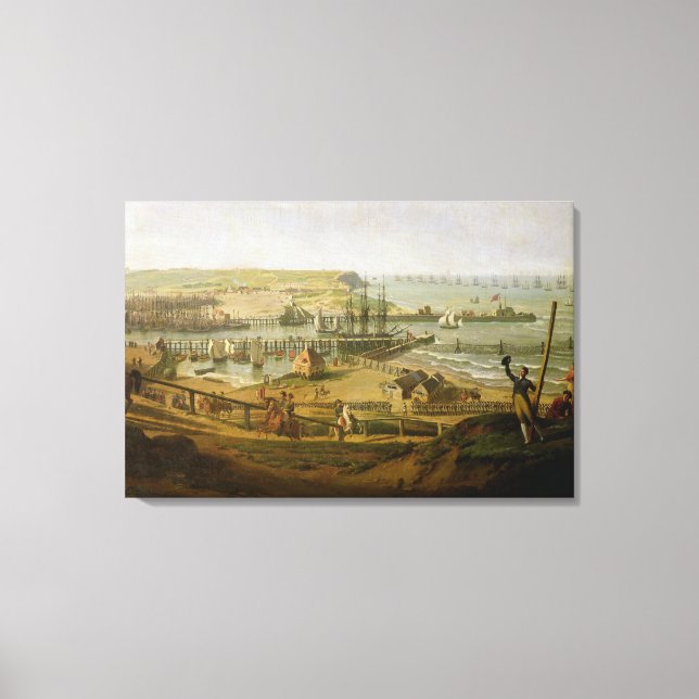 Napoleon besökte lägret i Boulogne Canvastryck (Framsida)