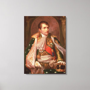 Napoleon Bonaparte (1769-1821), som kung av Canvastryck