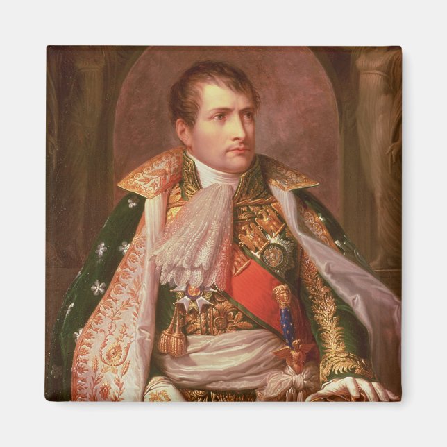 Napoleon Bonaparte (1769-1821), som Kung i Italien Magnet (Framsidan)