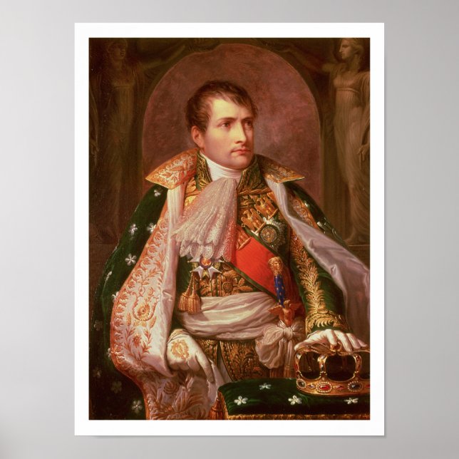 Napoleon Bonaparte (1769-1821), som Kung i Italien Poster (Framsidan)