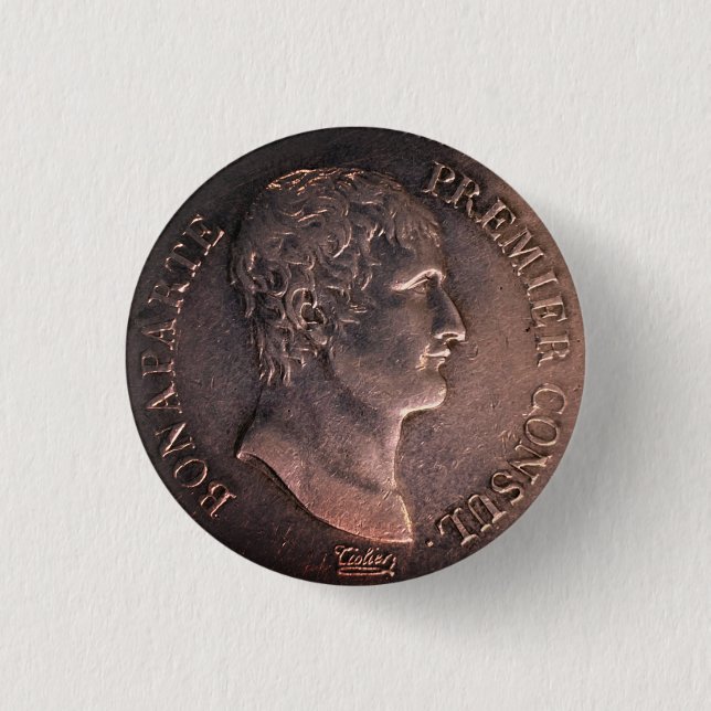 Napoleon Bonaparte 1802 silver-mynt Knapp (Framsida)