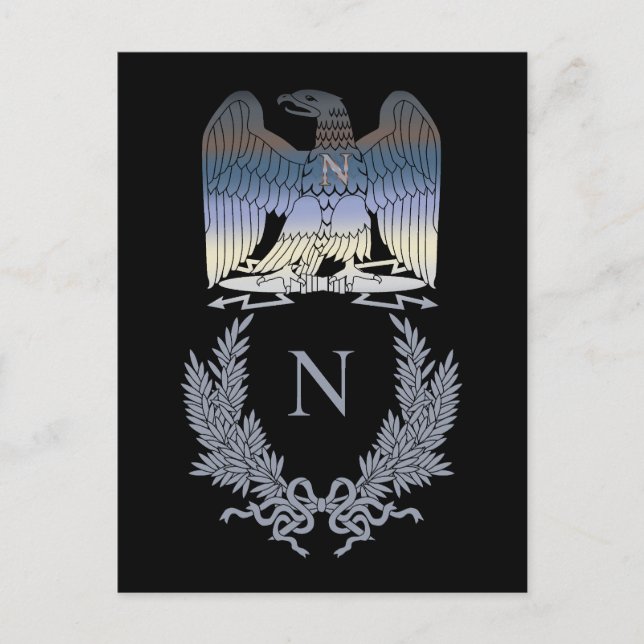 Napoleon Bonaparte Eagle Emblem Vykort (Framsida)
