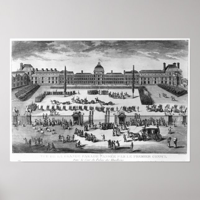 Napoleon Bonaparte First Consul, ReviewTroops Poster (Framsidan)