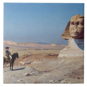 Napoleon Bonaparte Före Sphinx (av Gérôme) Kakelplatta