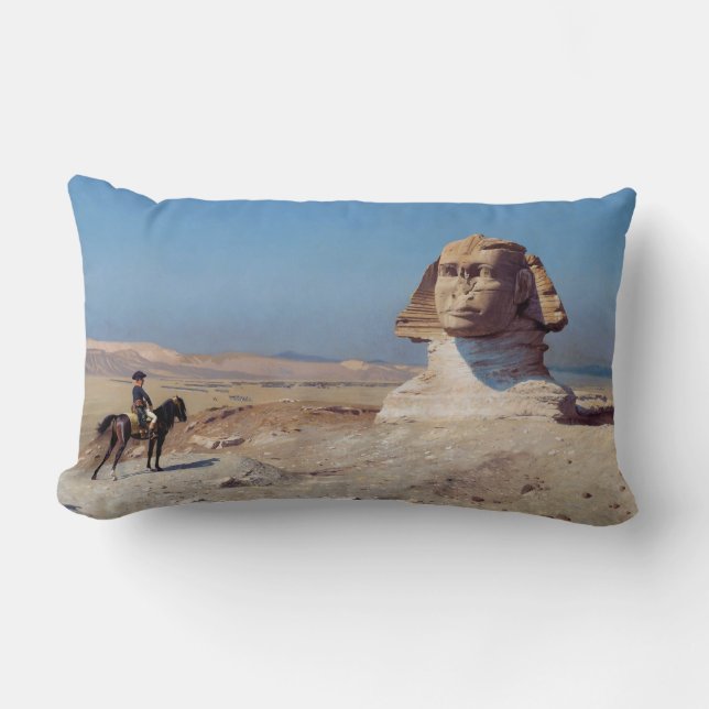 Napoleon Bonaparte Före Sphinx (av Gérôme) Lumbarkudde (Framsida)