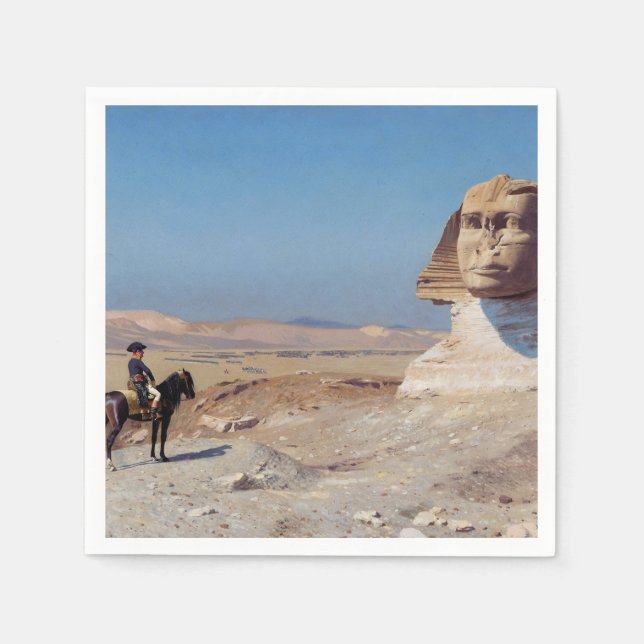 Napoleon Bonaparte Före Sphinx (av Gérôme) Pappersservett (Framsidan)