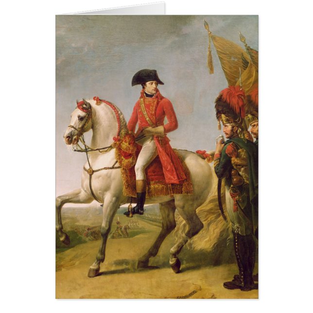 Napoleon Bonaparte första konsul Hälsningskort (Framsidan)