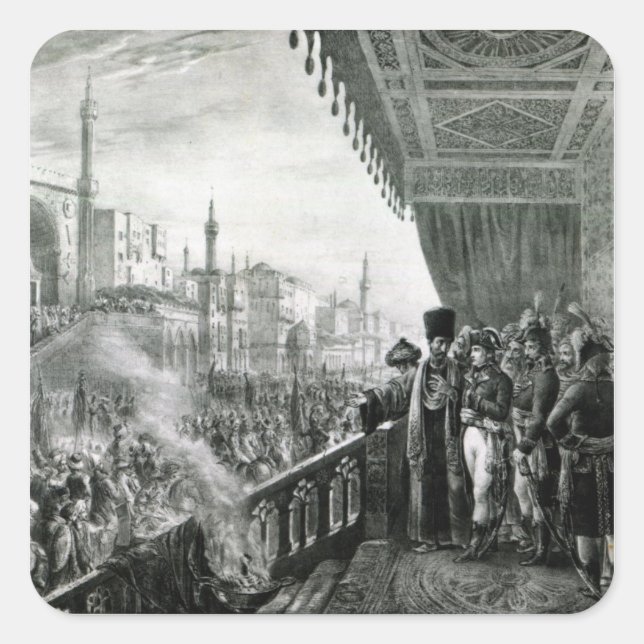 Napoleon Bonaparte Fyrkantigt Klistermärke (Framsida)