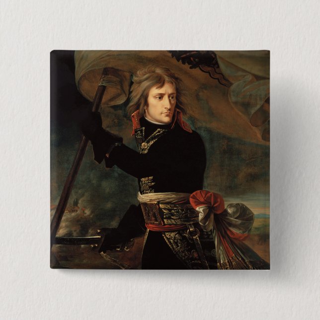 Napoleon Bonaparte i Bridge i slaget vid Arcole Knapp (Framsida)