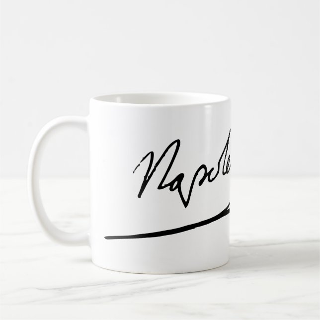 Napoleon Bonaparte namnteckning Kaffemugg (Vänster)