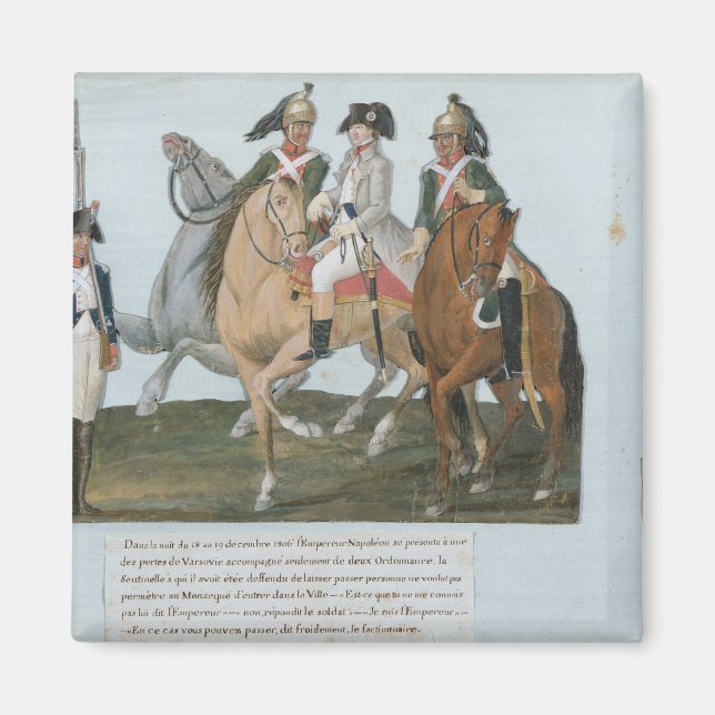 Napoleon Bonaparte och Varsovian Sentry Magnet (Framsidan)