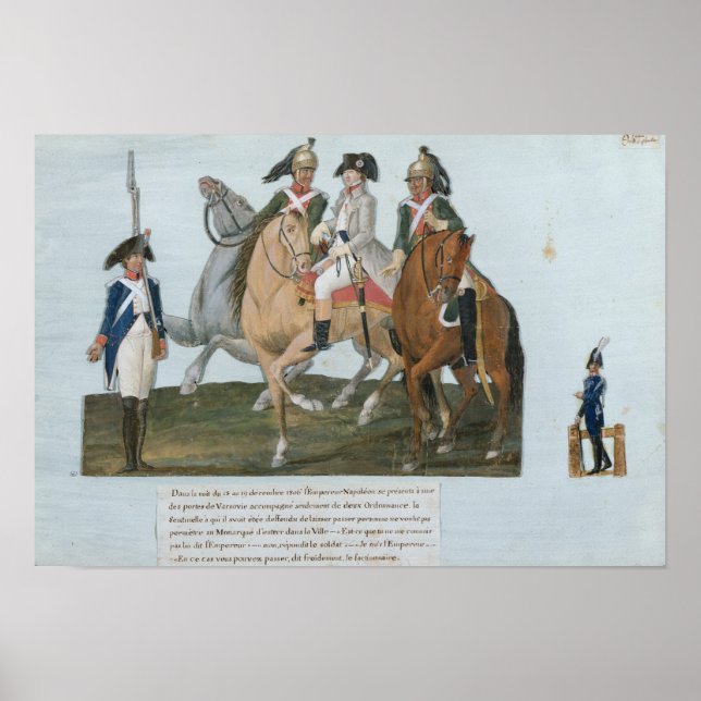 Napoleon Bonaparte och Varsovian Sentry Poster (Framsidan)