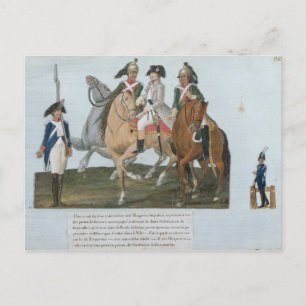 Napoleon Bonaparte och Varsovian Sentry Vykort