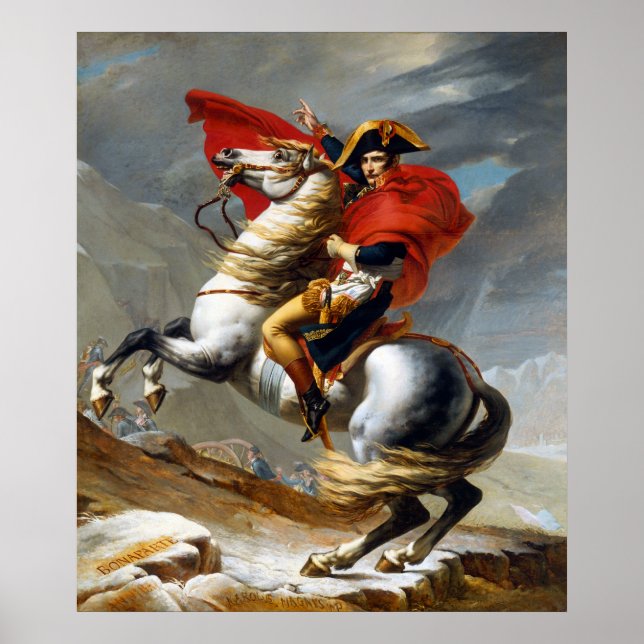 Napoleon Bonaparte Painting av Jacques-Louis David Poster (Framsidan)