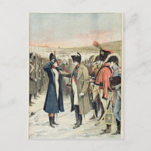 Napoleon Bonaparte presenterar kvinnan Vykort