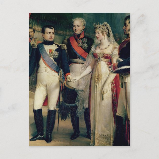 Napoleon Bonaparte Receiving Queen Louisa Vykort (Framsida)
