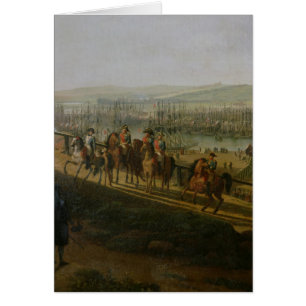 Napoleon Bonaparte som besöker lägret på Hälsningskort