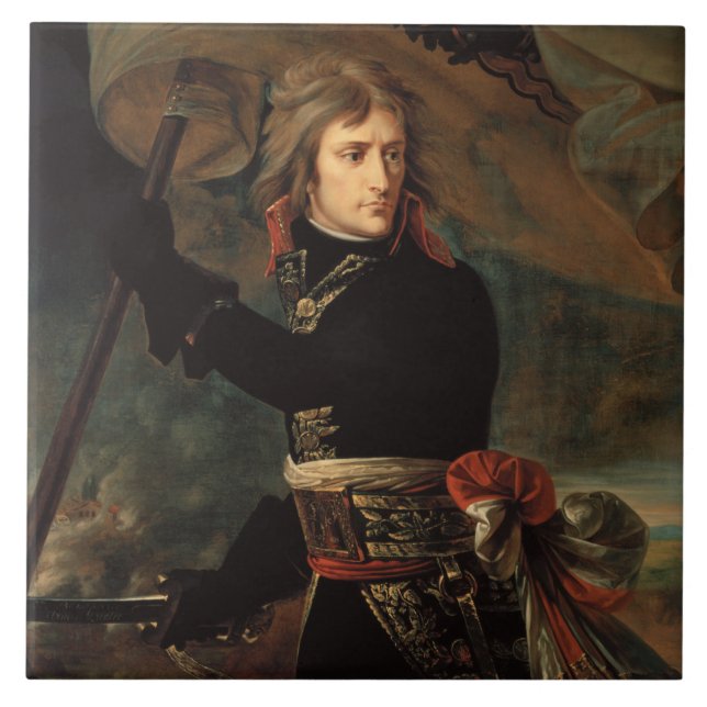 Napoleon Bonapartes Rally vid slaget vid Arcole Kakelplatta (Framsidan)