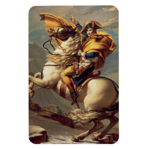 Napoleon Crossing the Alpernas-Jacques-Louis David Magnet