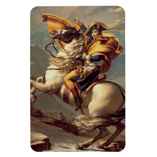 Napoleon Crossing the Alpernas-Jacques-Louis David Magnet (Vertikal)