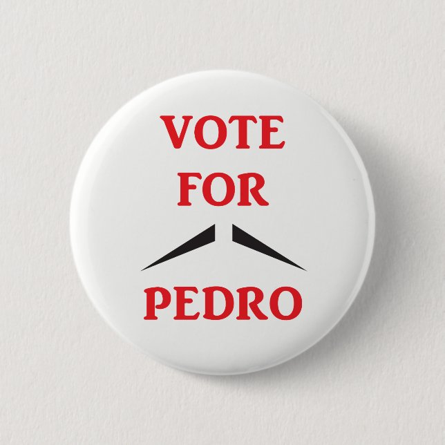 Napoleon dynamit röstar för det Pedro emblem Knapp (Framsida)