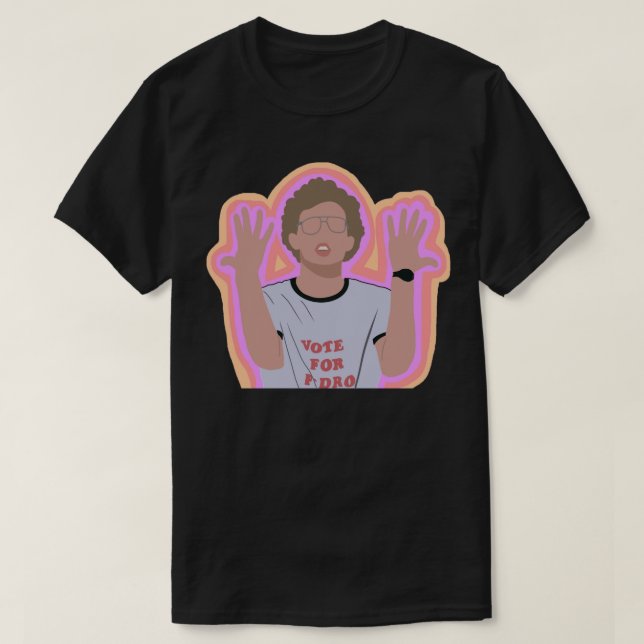 Napoleon Dynamite Jazz Händer Sticker T Shirt (Design framsida)