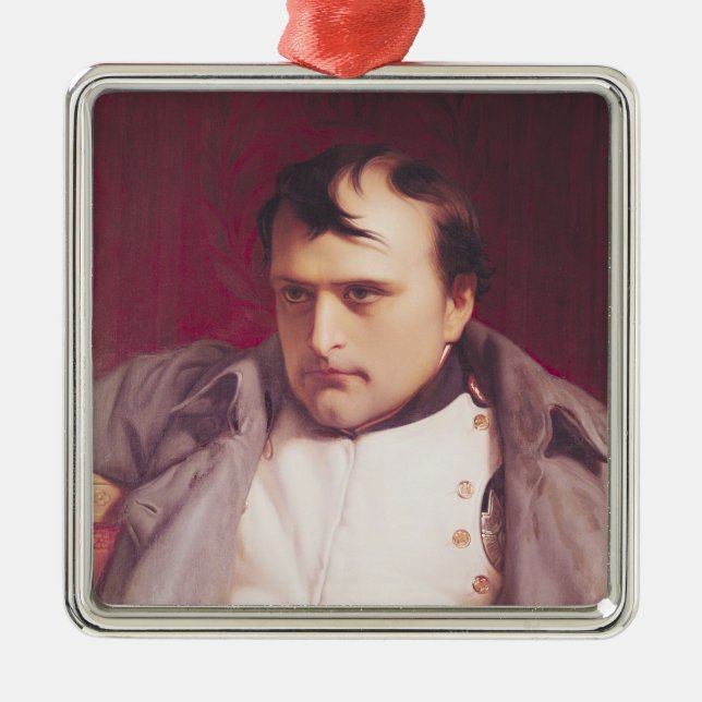 Napoleon efter hans abdikering julgransprydnad metall (Framsidan)