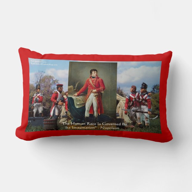 Napoleon "Fantasin härskar" Citat kastkudde av Lumbarkudde (Framsida)